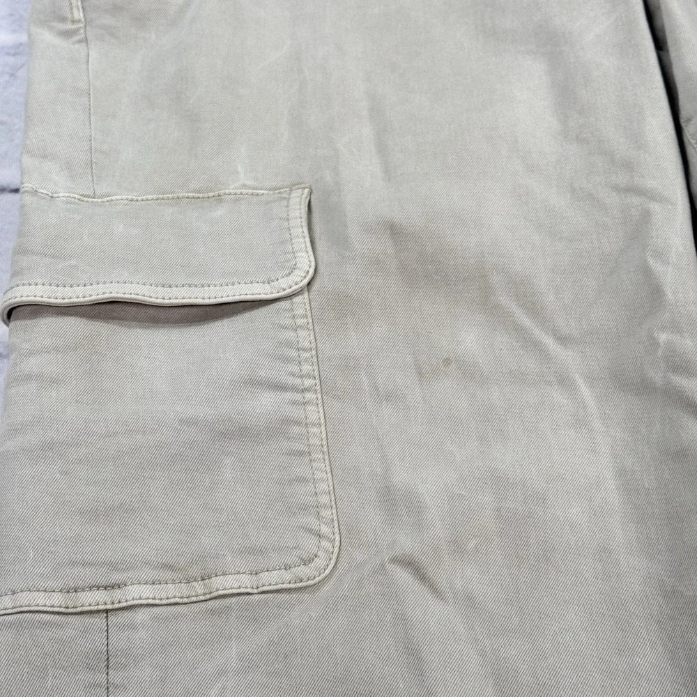 LuLaRoe Women's Utility Cargo Pants Size 32‎ 14-15 Khaki Soft Stretchy Twill